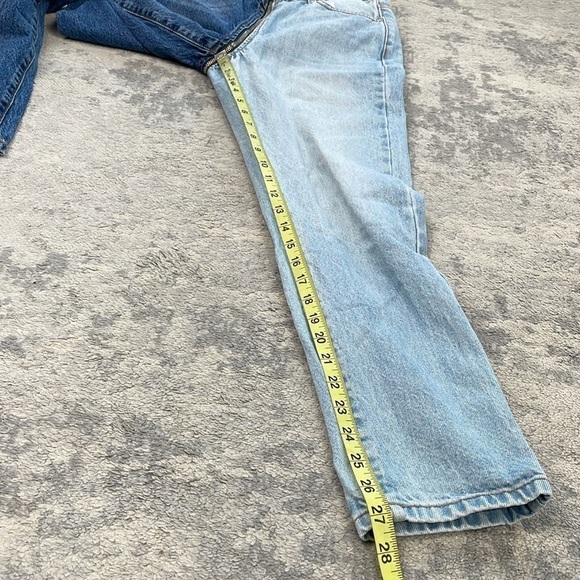 Revice Yin Yang Crop Jeans Split Light Dark Wash Zip Around Front to Back Sz 27 - Picture 11 of 16